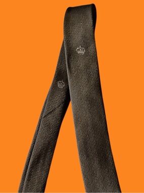 WEMBLEY BROWN & GOLD Woven Tie WITH GOLD CROWN. 100% DACRON.